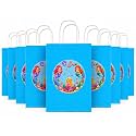 Wanna Party Mermaid Theme Paper Gift Bags for Kids – Pack of 12, Blue | 8 x 6 x 3 Inch Birthday Return Gift Bags, Goodie Bags, Party Favour Bags, Treat Bags &amp; Small Gift Bags