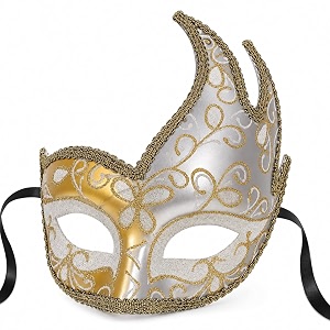 wanna party mosaic golden silver venetian masquerade eye mask for men amp women  elegant unisex fancy dress party mask  carnival halloween theme party cosplay stage performance amp photo prop  1pc