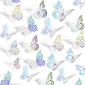 Wanna Party Pack of 12 3D Laser Butterfly Wall Decor 3 Sizes, Birthday Decorations, Party, Baby Shower,Cake