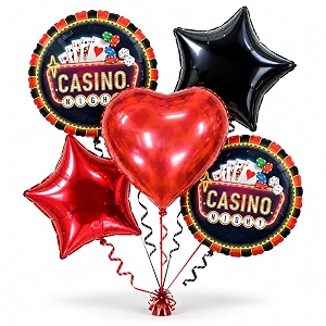 wanna party pack of 5 red heart shaped cards party balloon casino party balloon for casino party diwali card party decoration