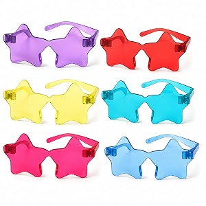 wanna party star shades tranluscent - 6pc