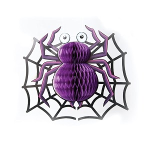 wanna party purple spider hanging for halloween decorations honeycomb hanging spider hanging decoration for home decor party supplies