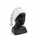 Wanna Party Snowy Santa Hat with Golden Snowflakes and Plush Ball, Santa Hat for Christmas, X-mas Party Hat for Adults, Santa Claus Cap