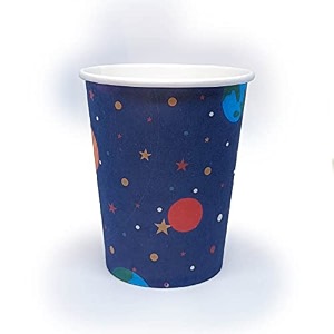 wanna party space theme paper cups 9 oz paper cups for outer space birthday party suppliesgalaxy solar system astronaut theme party-pack of 8