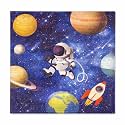 Wanna Party Space Theme Paper Napkins for Outer Space Birthday Party Supplies,Galaxy Solar System Astronaut Theme Paper Napkins Tissues-16 Pieces