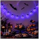 Wanna Party Spider Shaped LED String Light Garland – 8FT | Halloween Decorative Lights for Home, Party, Haunted House, Wall, Window &amp; Table Decor | Battery Operated Spooky String Lights