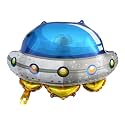 Wanna Party Supershape Big Alien UFO Balloon Science fiction Interstellar Airship Rocket Astronaut Balloon, Spaceship Balloons for Space Theme Galaxy Planet Party Decorations
