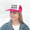 Wanna Party Team Bride Pink &amp; White Cap, Bride Squad Baseball Hat for Bachelorette Party, Bridal Shower, Bride-to-Be Celebration &amp; Wedding Party Accessories