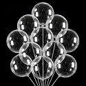 Wanna Party Transparent Bobo Balloons Pack of 10, 20 Inch Clear Balloons for Stuffing, Birthday, Anniversary, Baby Shower, Wedding &amp; Party Backdrop Décor