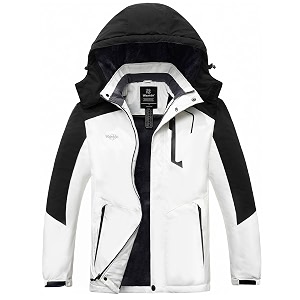 wantdo men39s mountain waterproof ski jacket windproof rain jacket winter warm hooded coat