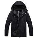 Wantdo Men's Mountain Waterproof Ski Jacket Windproof Rain Jacket Winter Warm Hooded Coat