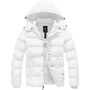 wantdo Mens Puffer Jacket Hooded Winter Coat