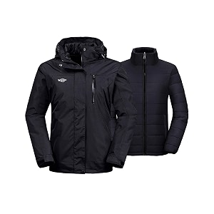 wantdo women39s 3 in 1 waterproof ski jacket windproof winter snow coat snowboarding jackets warm raincoat