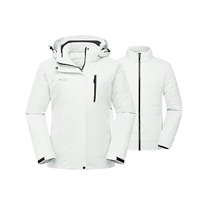 wantdo women39s 3 in 1 waterproof ski jacket windproof winter snow coat snowboarding jackets warm raincoat