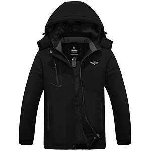 wantdo women39s mountain waterproof ski jacket windproof rain jacket winter warm hooded coat