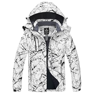 wantdo women39s mountain waterproof ski jacket windproof rain jacket winter warm hooded coat