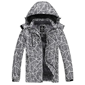 wantdo women39s mountain waterproof ski jacket windproof rain jacket winter warm hooded coat