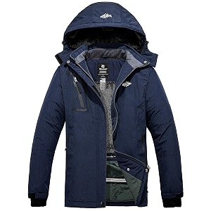 wantdo women39s mountain waterproof ski jacket windproof rain jacket winter warm hooded coat
