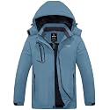 Wantdo Women's Mountain Waterproof Ski Jacket Windproof Rain Jacket Winter Warm Hooded Coat