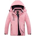 Wantdo Women's Mountain Waterproof Ski Jacket Windproof Rain Jacket Winter Warm Hooded Coat