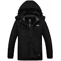 Wantdo Women's Mountain Waterproof Ski Jacket Windproof Rain Jacket Winter Warm Hooded Coat