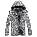 Wantdo Women's Mountain Waterproof Ski Jacket Windproof Rain Jacket Winter Warm Hooded Coat