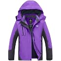 Wantdo Women's Mountain Waterproof Ski Jacket Windproof Rain Jacket Winter Warm Hooded Coat
