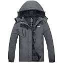 Wantdo Women's Mountain Waterproof Ski Jacket Windproof Rain Jacket Winter Warm Hooded Coat