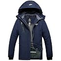 Wantdo Women's Mountain Waterproof Ski Jacket Windproof Rain Jacket Winter Warm Hooded Coat