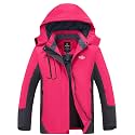 Wantdo Women's Mountain Waterproof Ski Jacket Windproof Rain Jacket Winter Warm Hooded Coat