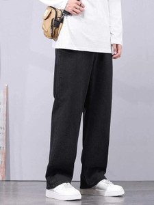 Wanted Loose Fit Men Black Jeans