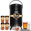 WantJoin Insulated Beverage Dispenser Stainless Steel Black 2 Gal, 1Pack