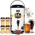 WantJoin Insulated Beverage Dispenser Stainless Steel Silver 3.2Gal-Heating