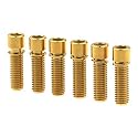 M8 x 25mm Titanium Ti Bolt with Washer for BMX Cycling Stem Pack of 6