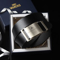 WARCKS Men Formal Black Genuine Leather Belt