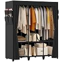 Wardrobe Closet, Quick and Easy Assembly, Black Portable Closet