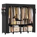 Wardrobe Closet, Quick and Easy Assembly, Black Portable Closet