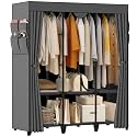 Wardrobe Closet, Quick and Easy Assembly, Gray Portable Closet