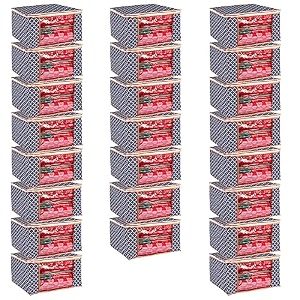 wardrobe organizer for clothes bmg import export cloth storage bag with zipper clothes organizer with transparent window non wowen material cloth cover for saree lehengha shuit dress grey pack of 23