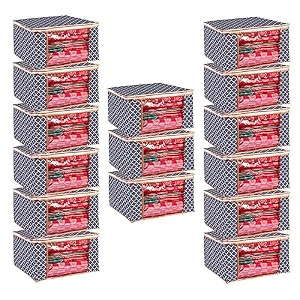 wardrobe organizer for clothes bmg import export cloth storage bag with zipper clothes organizer with transparent window non wowen material cloth cover for saree lehengha shuit dress grey pack of 15