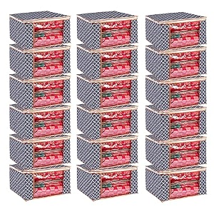 wardrobe organizer for clothes bmg import export cloth storage bag with zipper clothes organizer with transparent window non wowen material cloth cover for saree lehengha shuit dress grey pack of 18