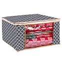 BMG Import Export Wardrobe Organizer for Clothes Cloth Storage Bag with Zipper Clothes Organizer with Transparent Window Non Wowen Material Cloth Cover for Saree Lehengha Shuit Dress Grey (Pack of 1)