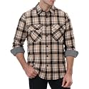 WARHORSEE Flannel Shirt for Men Long Sleeve Button Down Plaid Shirts