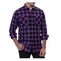 WARHORSEE Flannel Shirt for Men Long Sleeve Button Down Plaid Shirts
