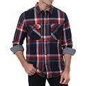 WARHORSEE Flannel Shirt for Men Long Sleeve Button Down Plaid Shirts