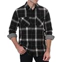 WARHORSEE Flannel Shirt for Men Long Sleeve Button Down Plaid Shirts