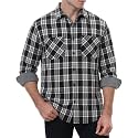 WARHORSEE Flannel Shirt for Men Long Sleeve Button Down Plaid Shirts