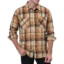 WARHORSEE Flannel Shirt for Men Long Sleeve Button Down Plaid Shirts