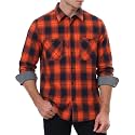 WARHORSEE Flannel Shirt for Men Long Sleeve Button Down Plaid Shirts
