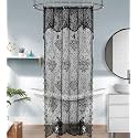 Warm Home Designs Black Stall Shower Curtain with Valance. LA Black 36